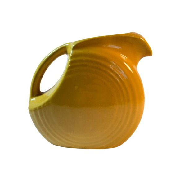 Vintage Fiesta Ware Yellow Juice Water Pitcher Vase READ WEAR - Picture 10 of 13